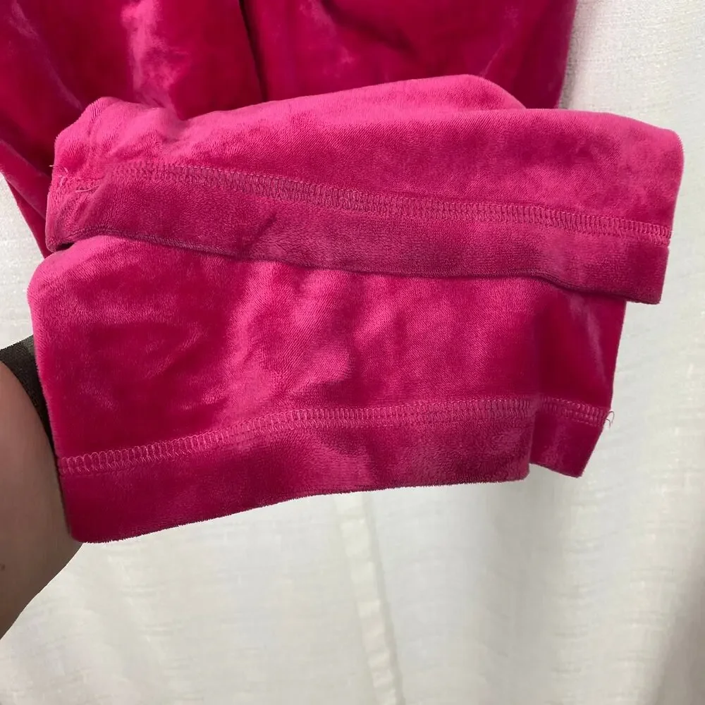 Juicy Couture Vintage Hot Pink Velour Track Suit Pants Sz.M Jacket Sz.XL - Picture 7 of 16